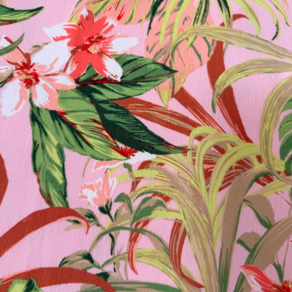 J. Jill Tropical Paradise Floral Lightweight Chiffon Tunic Blouse XSP NEW Resort - Picture 9 of 15